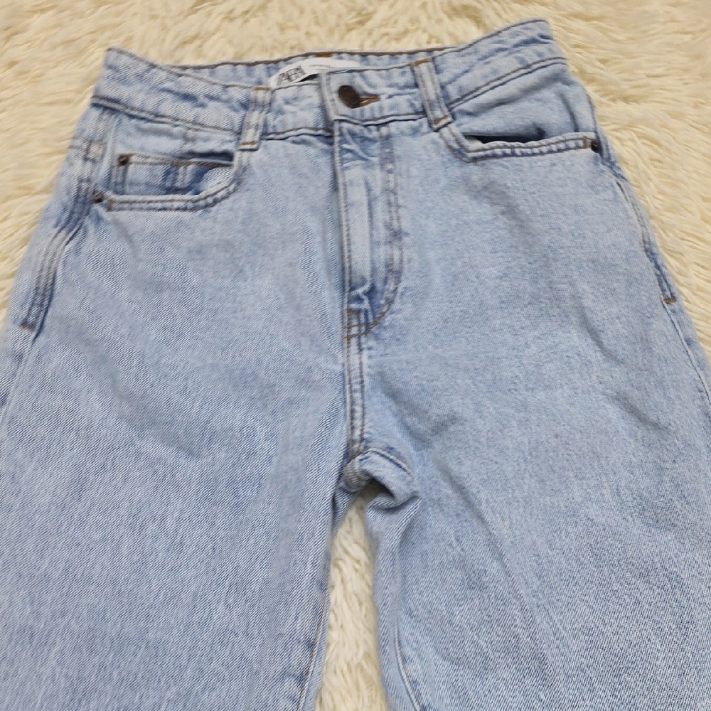 Zara Light Blue Straight Leg Jeans - Picture 5 of 9